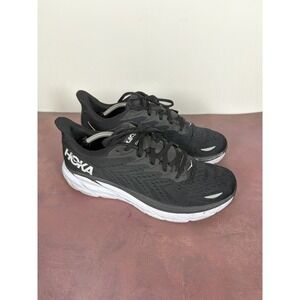 Hoka One One Clifton 8 Men Size 13D 1119393 BWHT Black White Running Shoes